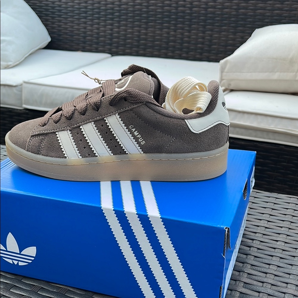 Brand new adidas Campus Brown and White Sneakers